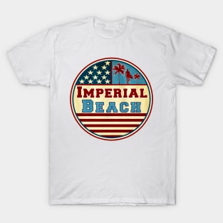 Surfing Imperial Beach California Ocean Surf Palms Surfer T-Shirt